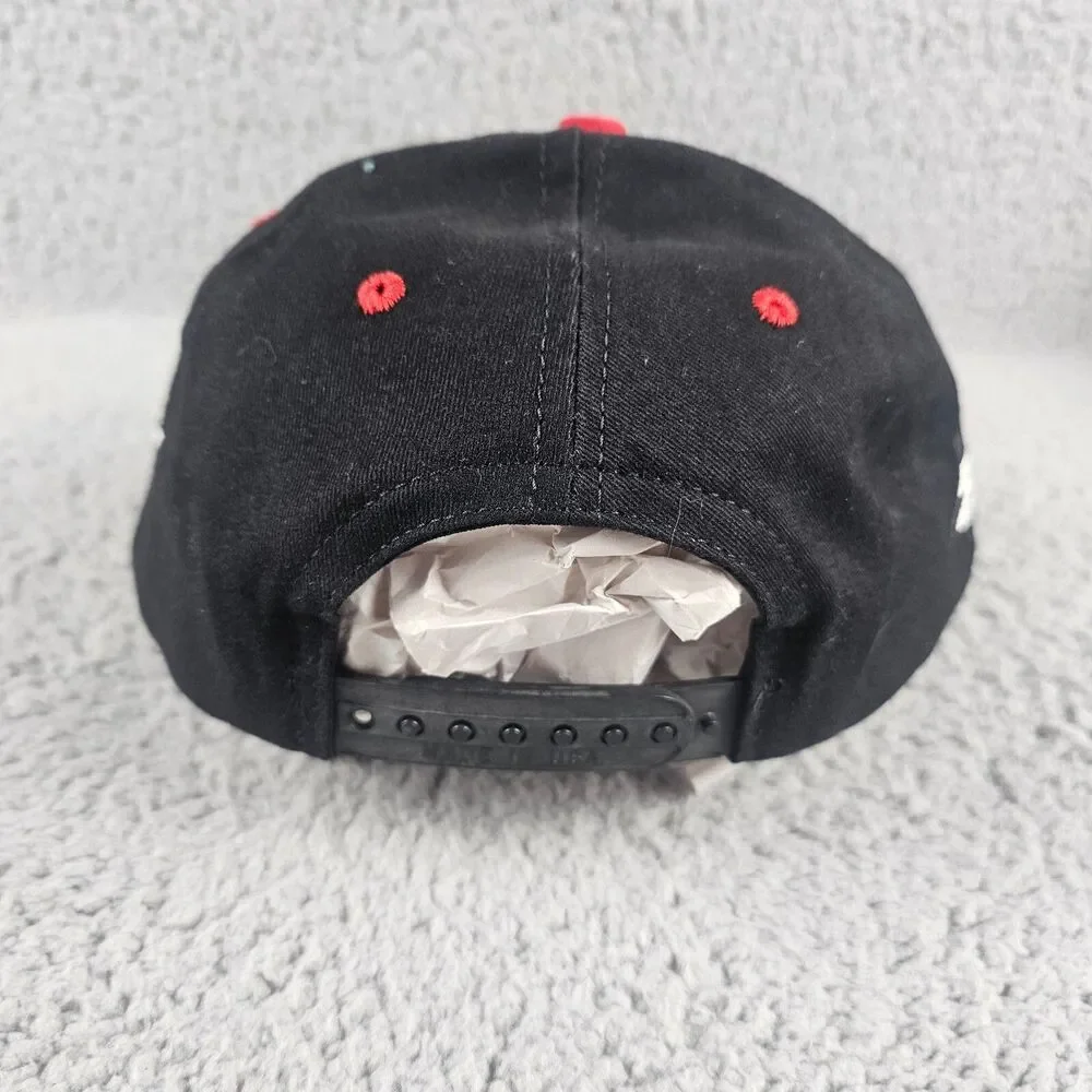 Vintage Chevy Racing Hat Black Checkered Flag USA Made 90s Y2K Chevrolet NASCAR